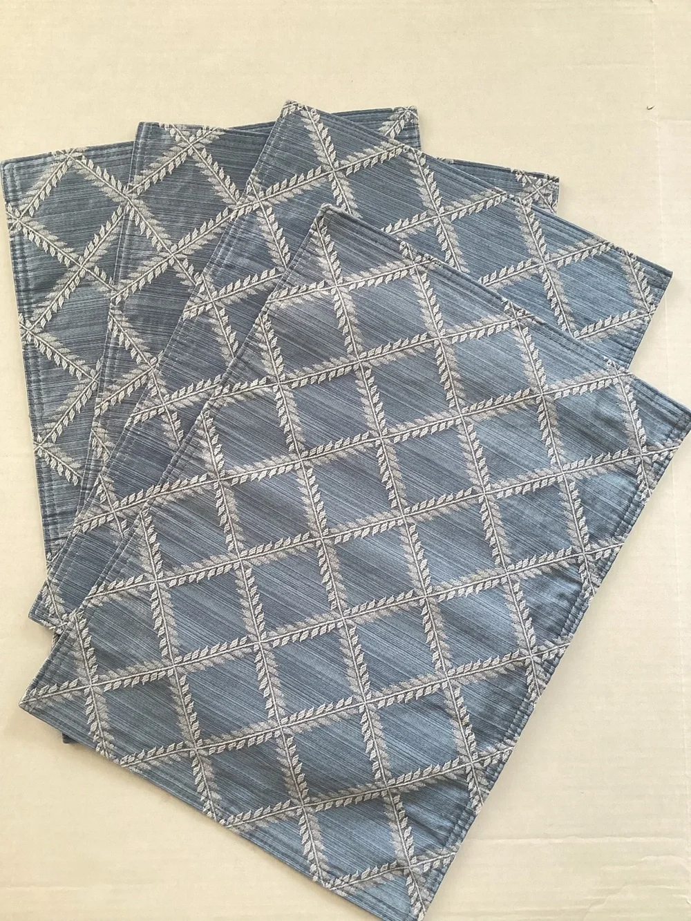 Lenox Laurel Leaf Blue Placemats Set of 4